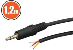 Delight 3, 5mm Jack Kábel - 1, 2m - Sztereó - Fekete