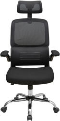 RONDI Ergonomikus irodai szék Skyline, RONDI, hálós+textil háttámlával, deréktámasszal, M1(Tilt) mechanizmussal, fekete