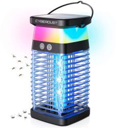  Lámpa Anti-Szúnyog CYBERDUST Ultra Hatékony, UV LED, Napelemmel Működtetett, Beltéri/Kültéri Használatra, Szúnyogok Elektromos Ütésével Tisztít, Ideális Molylepkék, Légyek és Pókok Számára, O
