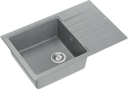 Quadron PETER 111, 780 x 500 mm silver stone szürke színű gránit mosogatótálca csepptálcával