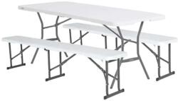 Lifetime Összecsukható Asztal és 2 Pad Szett - 183 cm (3121570)