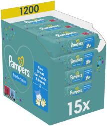 Pampers Șervețele umede Pampers Fresh Clean - 15 x 80 bucăți (1100039878)