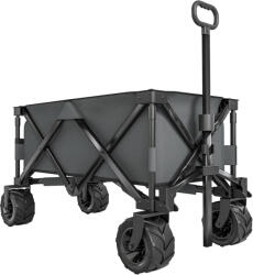 Outsunny kerti kocsi, max. 70 kg teherbírás, teleszkópos fogantyúval, fémből és Oxford szövetből, 108x55 cm, Szürke