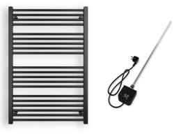 Nero Italia Törölközőszárító radiátor elektromos fűtőpatronnal 75 x 110 cm - Nero Italia AF05-600W (fekete)