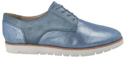 GEOX Női Félcipő - D Kookean G Denim, lélegző bőr - méret 38 - Kék, fűzős, vízálló gumitalp, Respira technológia, velúr és metálfényű elegáns utcai cipő