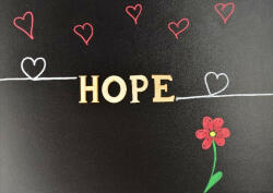  family fa felirat " hope" - 3, 5 cm magas