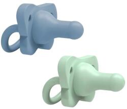 Dr. Brown's Suzeta din silicon Dr. Brown's - HappyPaci, 0-6 luni, 2 bucati, albastru si verde (72239317457)