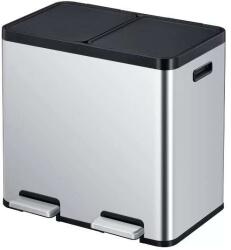 EKO - Essential Pedálos Szelektív Gyűjtő - 2x22L Rozsdamentes Acél