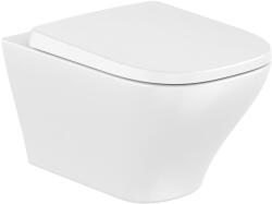 Roca Optica vas wc cu capac soft-close agăţat fără margine cu spălare turbionară alb lucios A34HD11000 (A34HD11000)