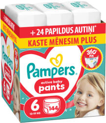 Pampers Scutece - chiloțel Pampers Active Baby - Mărimea 6, 13-19 kg, 144 buc (1100053076)