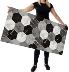 Wallplex falburkoló konyhapanel Hexagon szürke fekete - pepita