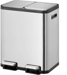 EKO EcoCasa Dupla Pedálos Szemetest - Rozsdamentes Acél - 60 Liter