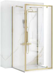 Rea Falra szerelhető zuhanykabin Rea Rapid Swing Brush Gold Ajtó: 100 x Fal: 100