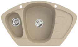 NERO Italia NERO Compact Sarok Gránit Mosogató - 90x53.8 cm