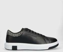 Armani Exchange bőr sportcipő XUX123 43 EU fekete