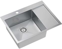  Acél mosogatótálca RUSSEL 116 BRUSH NICKEL Jobb oldali medence