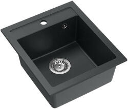 Quadron JOHNNY 100, 430 x 500 mm black diamond fekete színű gránit mosogatótálca