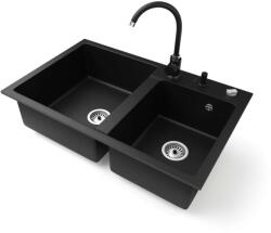 NERO Palazzo - Dupla Gránit Mosogató - 80 cm - pepita - 76 900 Ft
