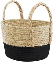 Ambition Boho füles kosár 32x34 cm fekete (5904134804594)