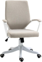 Vinsetto ergonomikus irodai szék állítható magassággal, 360°-ban forgatható és hintázó, 62x69x92-100 cm, bézs