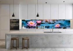 Wallplex konyhahátfal Pink Lotus