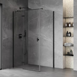Welland Luxury-Line Enzo zuhanykabin - 80 x 100 cm - fekete profil - pepita