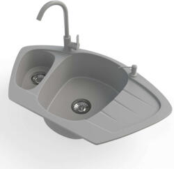 NERO - Compact Sarok Gránit Mosogató Szett - 90cm - pepita - 63 800 Ft