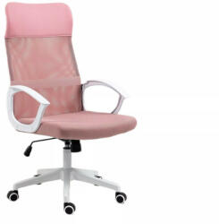 SIGNAL MEBLE Q-026 Rózsaszín Hálós Ergonomikus Forgószék Fehér Vázzal (SIG-OBRQ026R)
