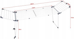 Promis MONZA laundry dryer, extendable + 2 large wings (SU103) Ruhaszárító