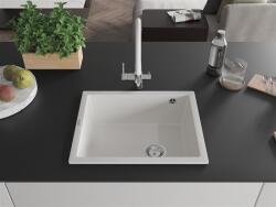 Mexen Pedro konyhai mosogató gránit 1 medence+ pop up szifon 560 x 460 mm, fehér - 6508561000-20 1 medencés (5907709194236)