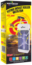 WEITECH szúnyogcsapda UV lámpa, ventillátoros, 50 m2 - pepita - 38 540 Ft