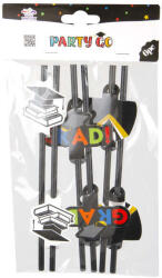 Party Go - Ballagási Szívószál - 6 db - 20 cm (10176)