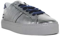  D. A. T. E. Női Sneaker - Vertigo Laminated Silver cipő - méret 36 - Ezüst, valódi bőr, platform talp, olasz luxus lábbeli, kényelmes utcai sportcipő