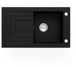 NERO Italia Cortina Gránit Mosogató - Fekete Matt - 78x46 cm