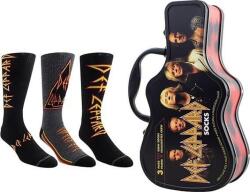 Def Leppard Socks 3 Pack In Guitar Tin One Size Zokni (DLF371-078-O-M)