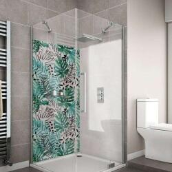 Wallplex fürdőszobai dekorpanel Egzotikus levelek 120 x 200 cm