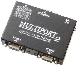  Multiport RS-232 elosztó pénztárnyomtatóhoz, 2 számítógéphez