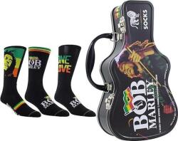 Bob Marley Socks 3 Pack In Guitar Tin One Size Zokni (BOF371-001-O-M)