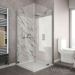 Wallplex fürdőszobai dekorpanel Fehér márvány 90 cm x 200 cm