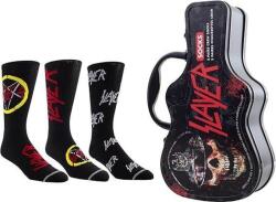 Slayer Socks 3 Pack In Guitar Tin One Size Zokni (SLF370-001-O-M)