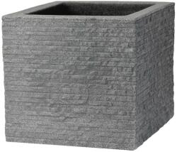 Patio Kubus Kerti Kaspó - Szürke - 27x27x24 cm (5900791102387)