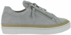 Gabor Női félcipő - szürke velúrbőr sneaker cipzárral - méret 36 - szürke, platform talp, fűzős utcai cipő, kényelmes női lábbeli, minőségi bőr cipő