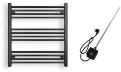 Nero Italia Törölközőszárító radiátor elektromos fűtőpatronnal 75 x 80 cm - Nero Italia AF-05-400W (fekete)
