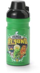 LEGO® Sticlă, 390 ml, LEGO „Ninjago, verde-negru, cu model