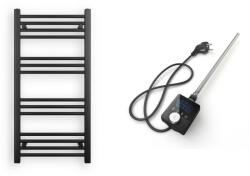 Nero Italia Törölközőszárító radiátor elektromos fűtőpatronnal 50 x 100 cm - Nero Italia AF-13-400W (fekete)