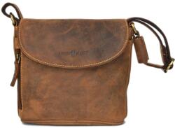 Greenburry Geanta umar dama piele naturala maro antichizat 23 x 20 cm, Vintage, Greenburry