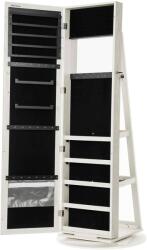 SONGMICS Forgatható Ékszerszekrény Tükörrel - 161 cm (JBC62W)