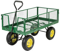  Négykerekű kocsi, Strend Pro Garden 841, 80 l, 300 kg teherbírás, felfújható kerekek (3.50-4), fém váz, 300 kg teherbírás