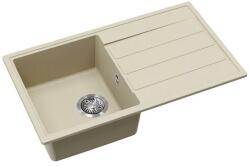 Evido EASY 45S gránit mosogató 760x440 bézs, doboz nélkül, lefolyógarnitúrával