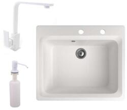 NERO Italia Gránit Mosogató Szett - Fehér - 60cm - pepita - 65 900 Ft